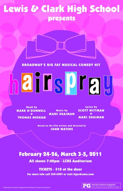 Hairspray — Tiger Drama 2010-2011 production poster