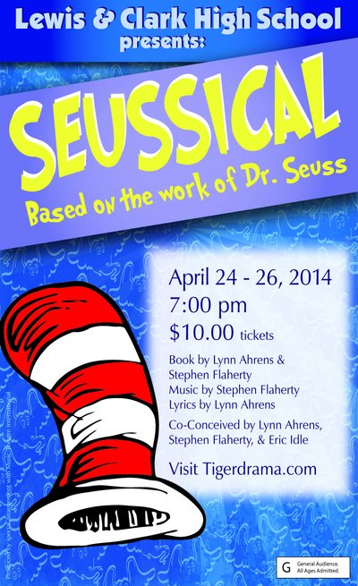 Seussical — Tiger Drama 2013-2014 production poster