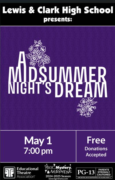 A Midsummer Night's Dream — Tiger Drama 2024-2025 production poster