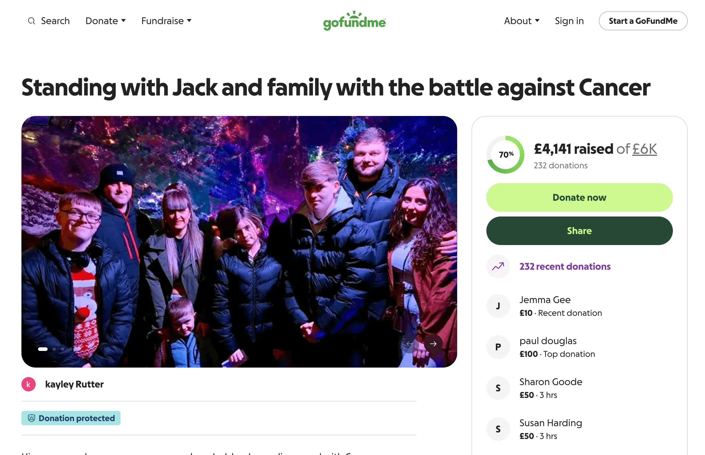 £50 Cash Prize — the main prize in the Support Jack Battling Cancer competition