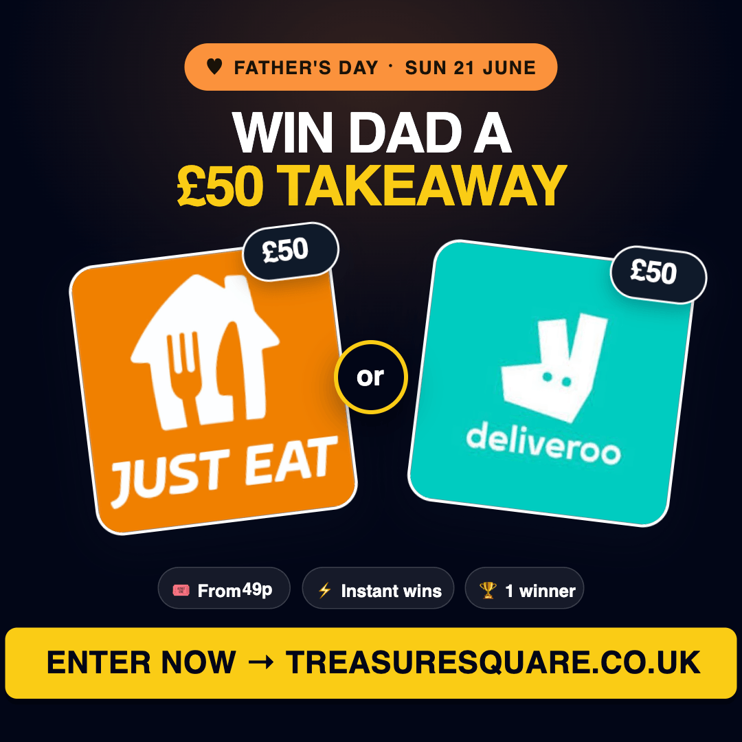Fathers Day £50 Takeaway — the main prize in the Fathers Day £50 Takeaway competition