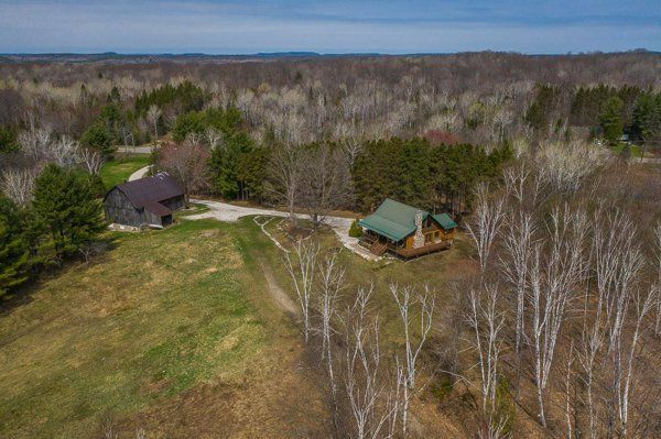 103 Acres Farm Land with Custom Built Log Home