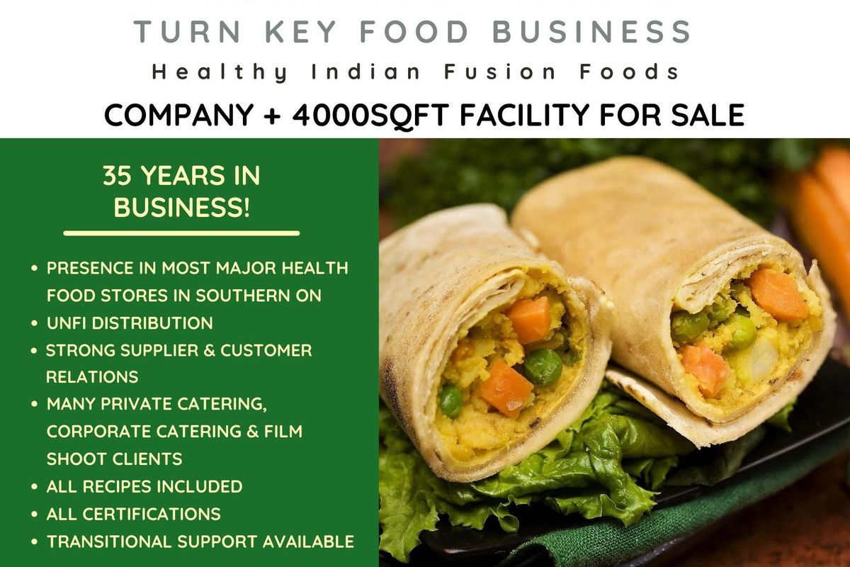 Turn key Food Business Opportunity: Healthy Indian Fusion Foods