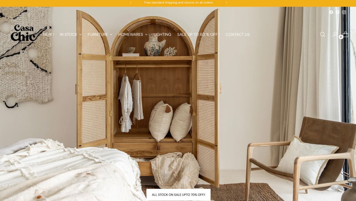 Online Modern Rattan Bohemian E commerce 