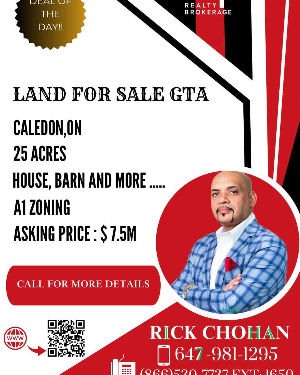LAND FOR SALE , CALEDON, ON