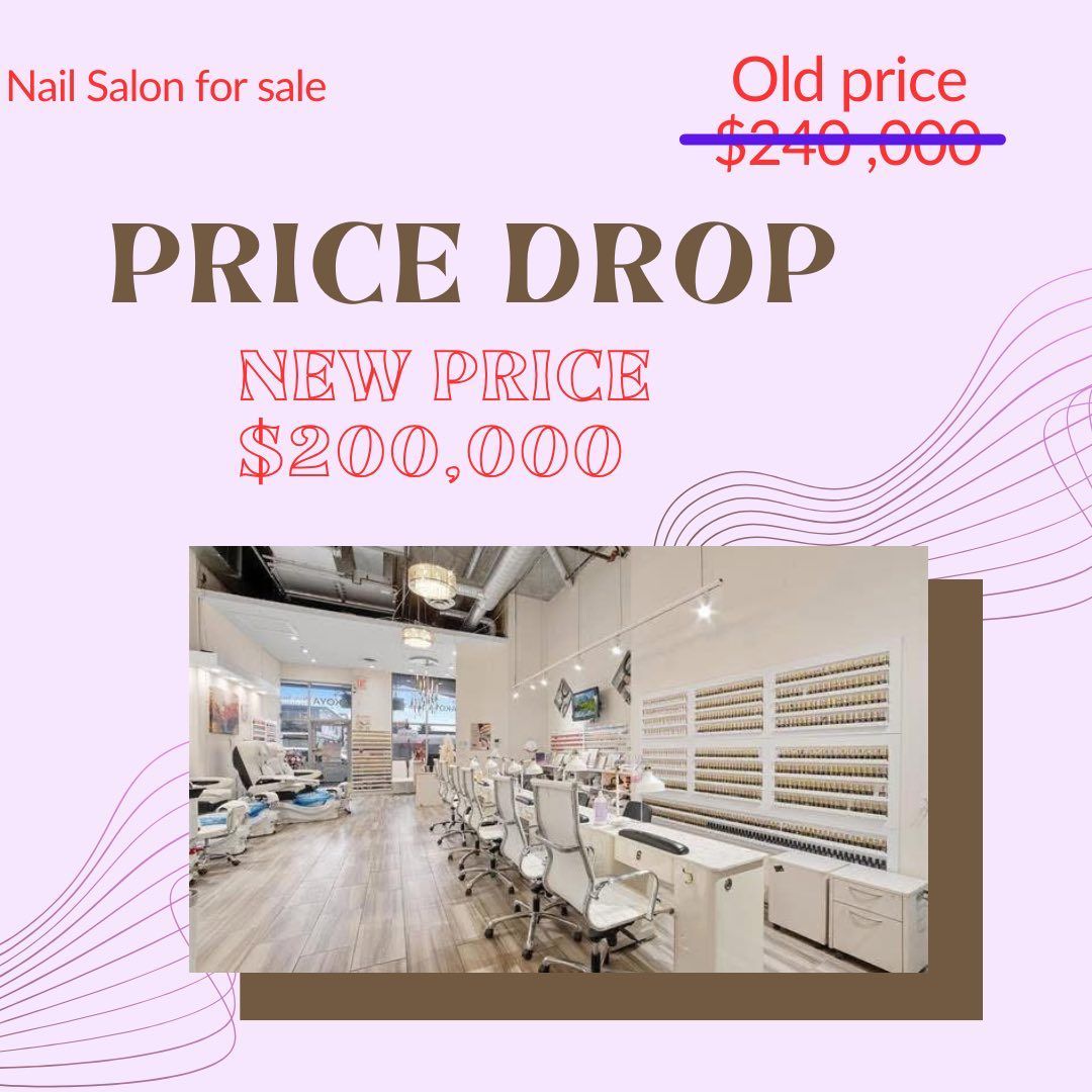 Nails Salon for sale in White Rock ready for your business