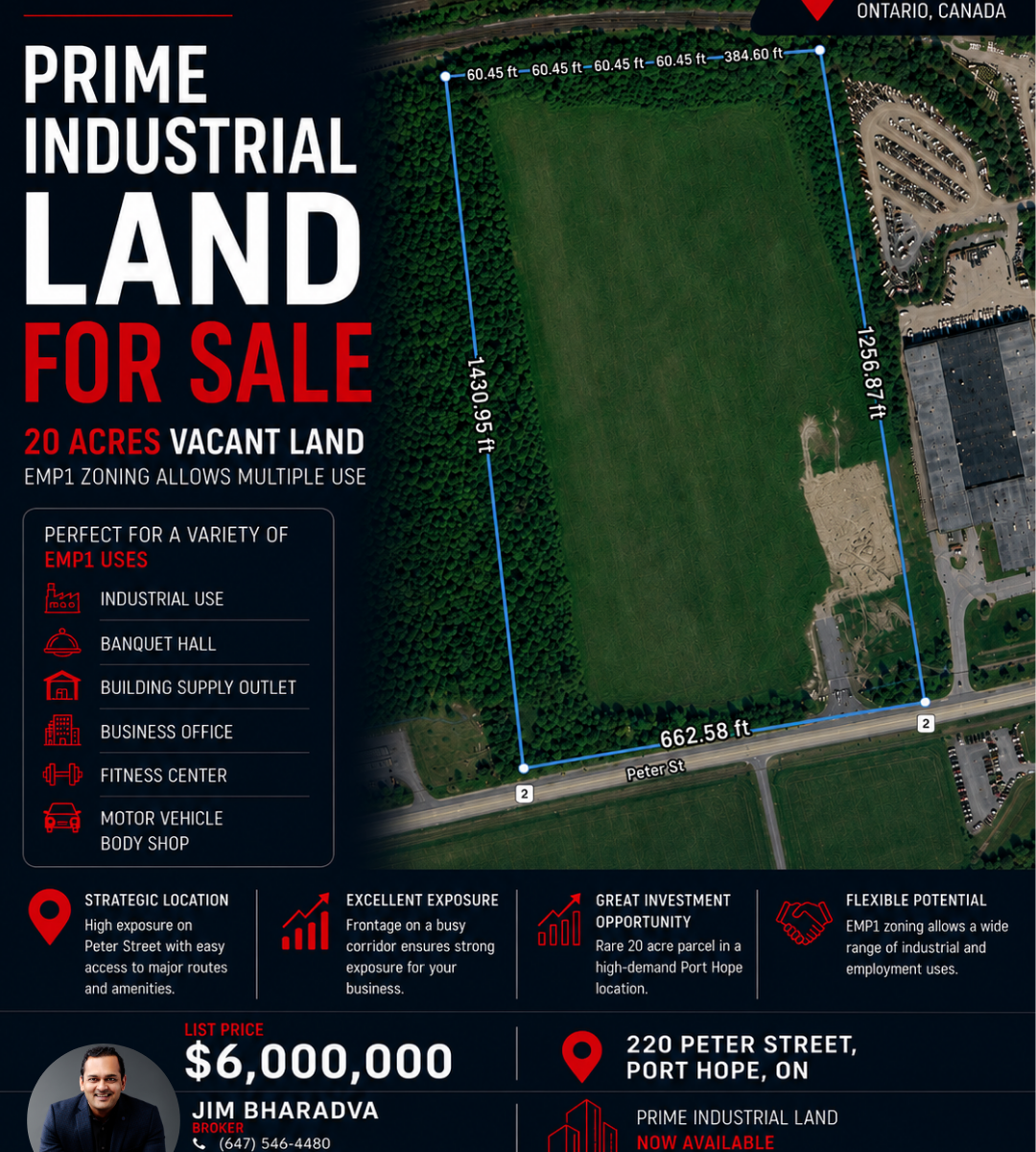 20 Acre Land for Sale in Port Hope