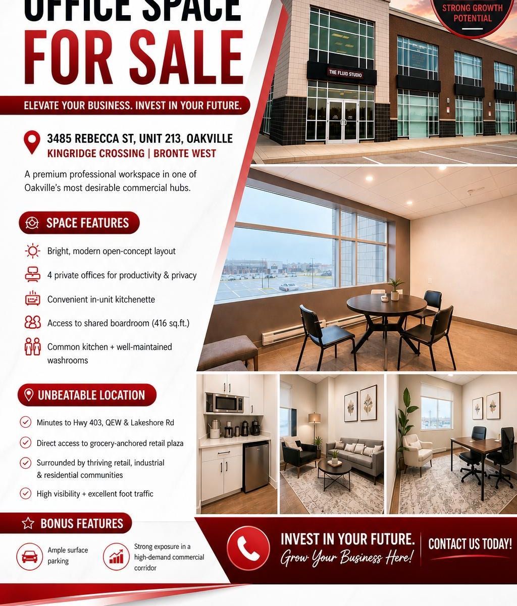 Professional Office Space for Lease – Oakville, Ontario (Bronte West)