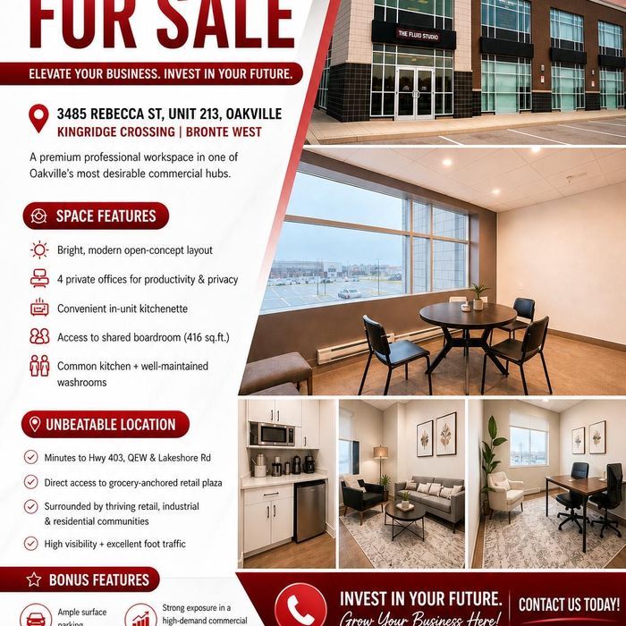Professional Office Space for Sale - Oakville (Bronte West)