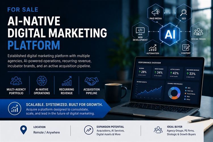 AI-Native Digital Marketing Platform For Sale