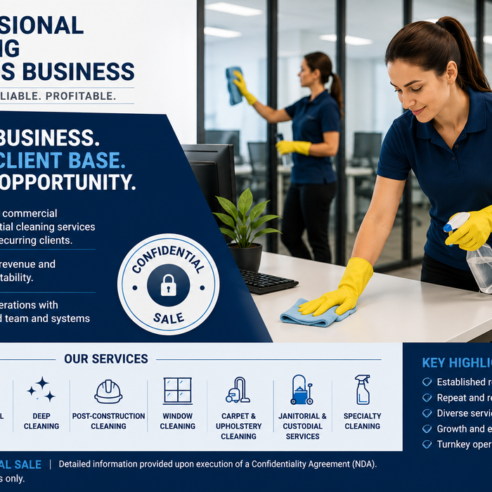 Profitable, Established Cleaning Services Business Ontario