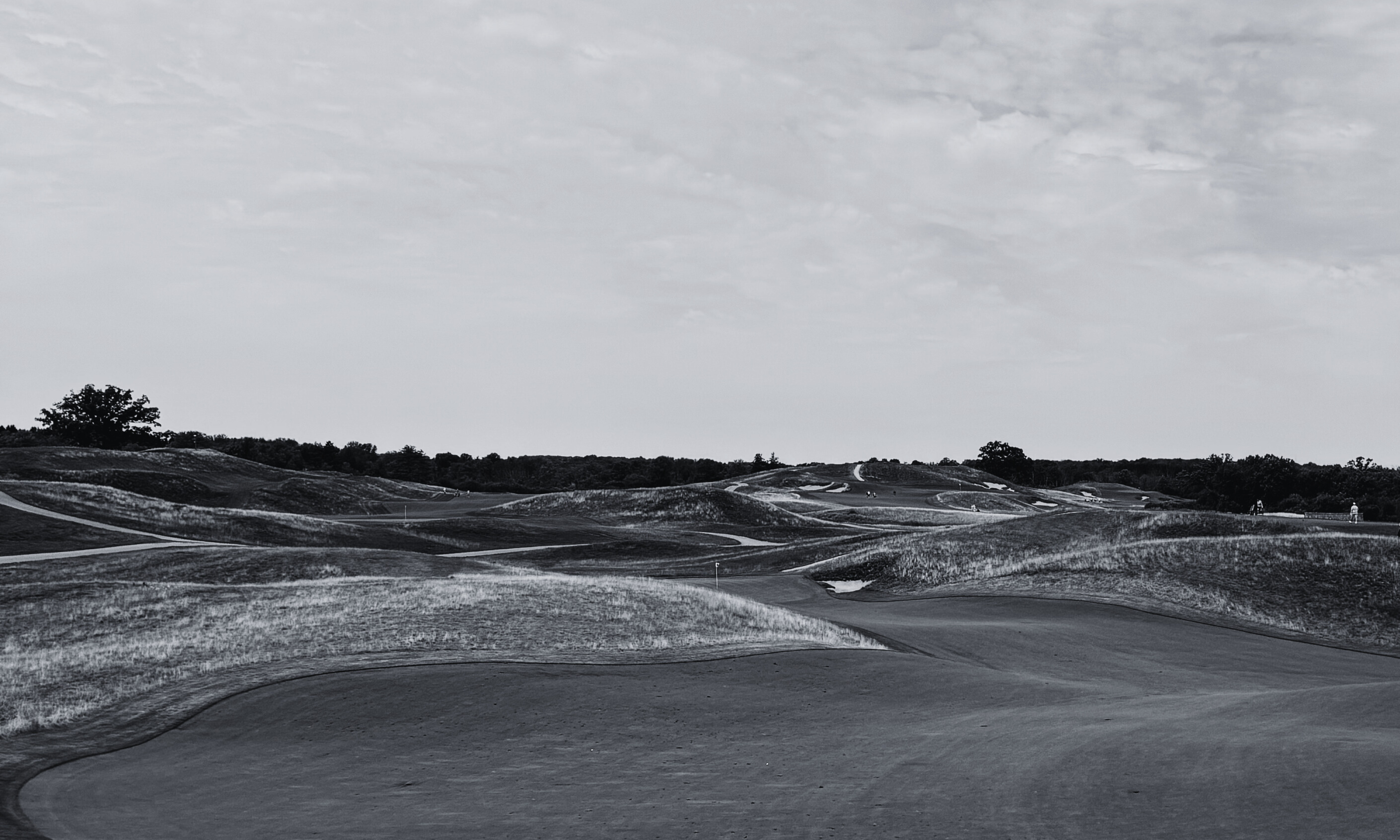 Golf at sunset