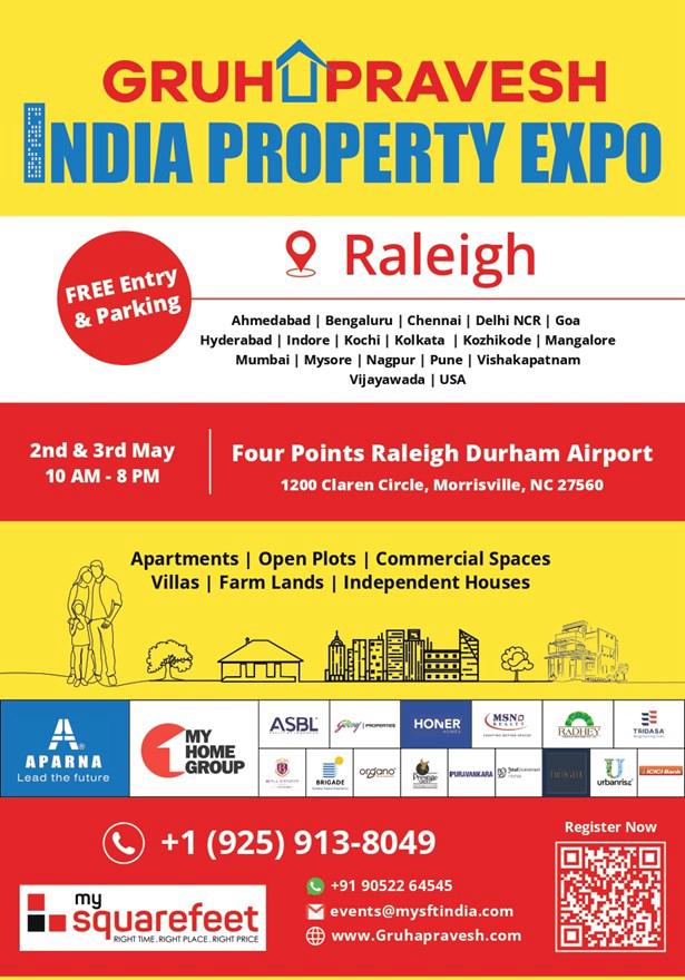 Unlock Your Dream Home in India: GRUHÂPRAVESH India Property Expo Comes to Raleigh!