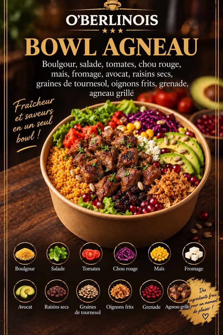 Poké bowl agneau