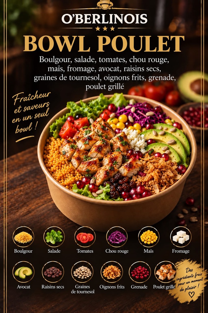 Poké bowl poulet