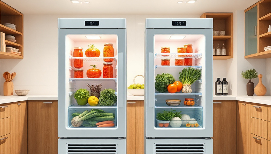 A well-lit kitchen with a modern design, showcasing both the 딤채 174L 2도어 뚜껑형 (EDL18KBWAWT) and 딤채 쁘띠 WDS10KTACRF side-by