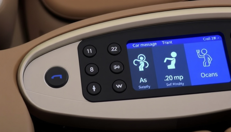 Close-up shot of a massage chair's control panel with various massage modes displayed, highlighting user-friendly interf