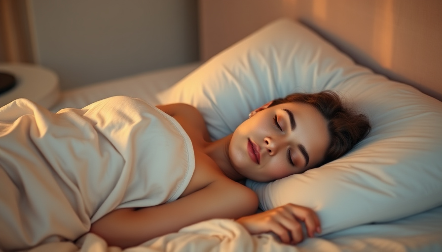 calm lifestyle photography, a person peacefully lying in bed, soft warm lighting, serene mood. No text, no logos, no wat
