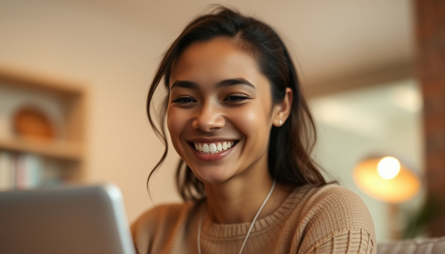 Fotografía de estilo de vida tranquilo, una persona sonriendo con confianza después de completar una tarea, iluminación cálida y suave, ambiente sereno. No te