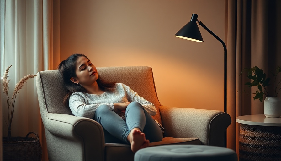 calm lifestyle photography, a person sitting peacefully in a cozy armchair, soft warm lighting, serene mood.