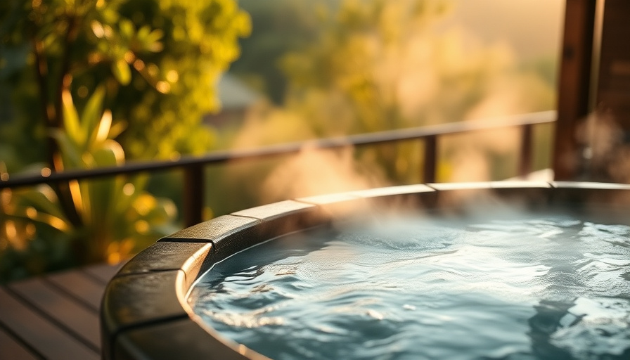 cinematic travel photography, a close-up of a steaming outdoor onsen with a view of lush greenery, golden hour lighting,