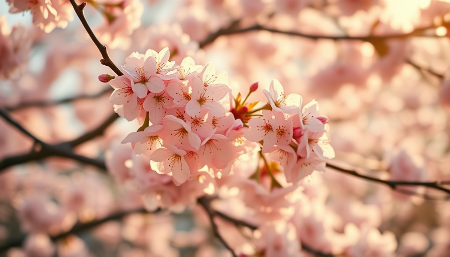 cinematic travel photography, cherry blossoms in full bloom, Jeju Island, soft sunlight, blurred background, pastel colo