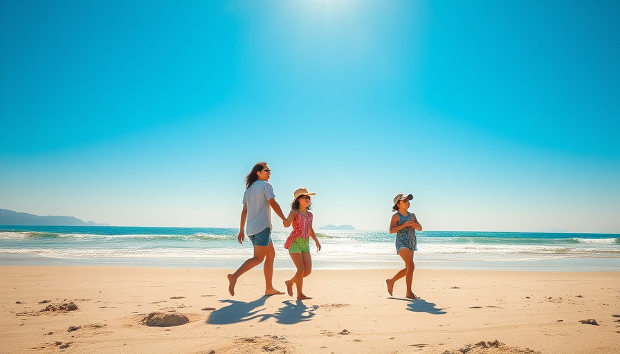 cinematic travel photography, family enjoying a beautiful beach in Jeju Island, golden hour, clear blue sky, natural col
