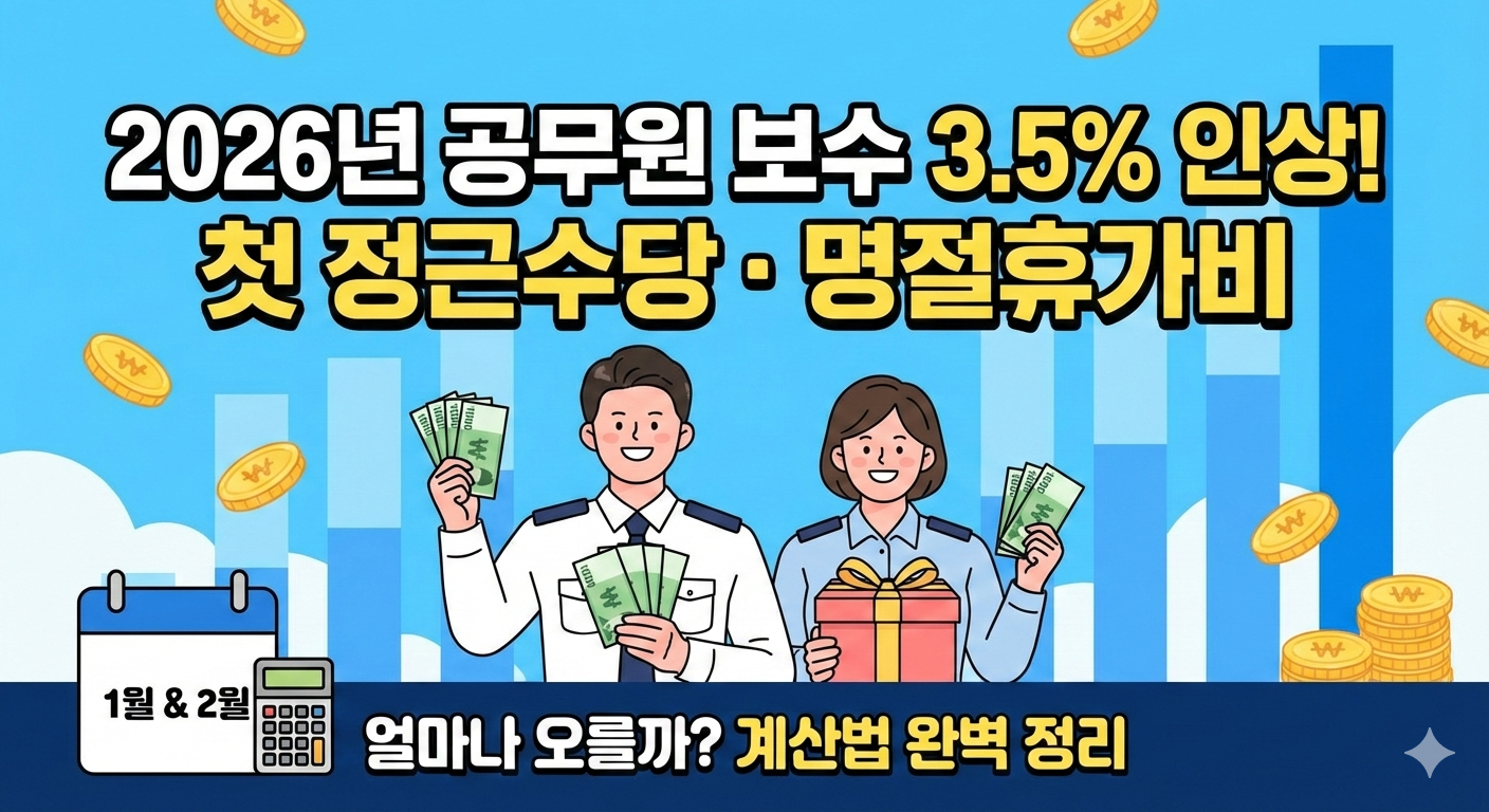 2026년 첫 정근수당, 명절휴가비 - 얼마나, 어떤 기준으로 지급될까?