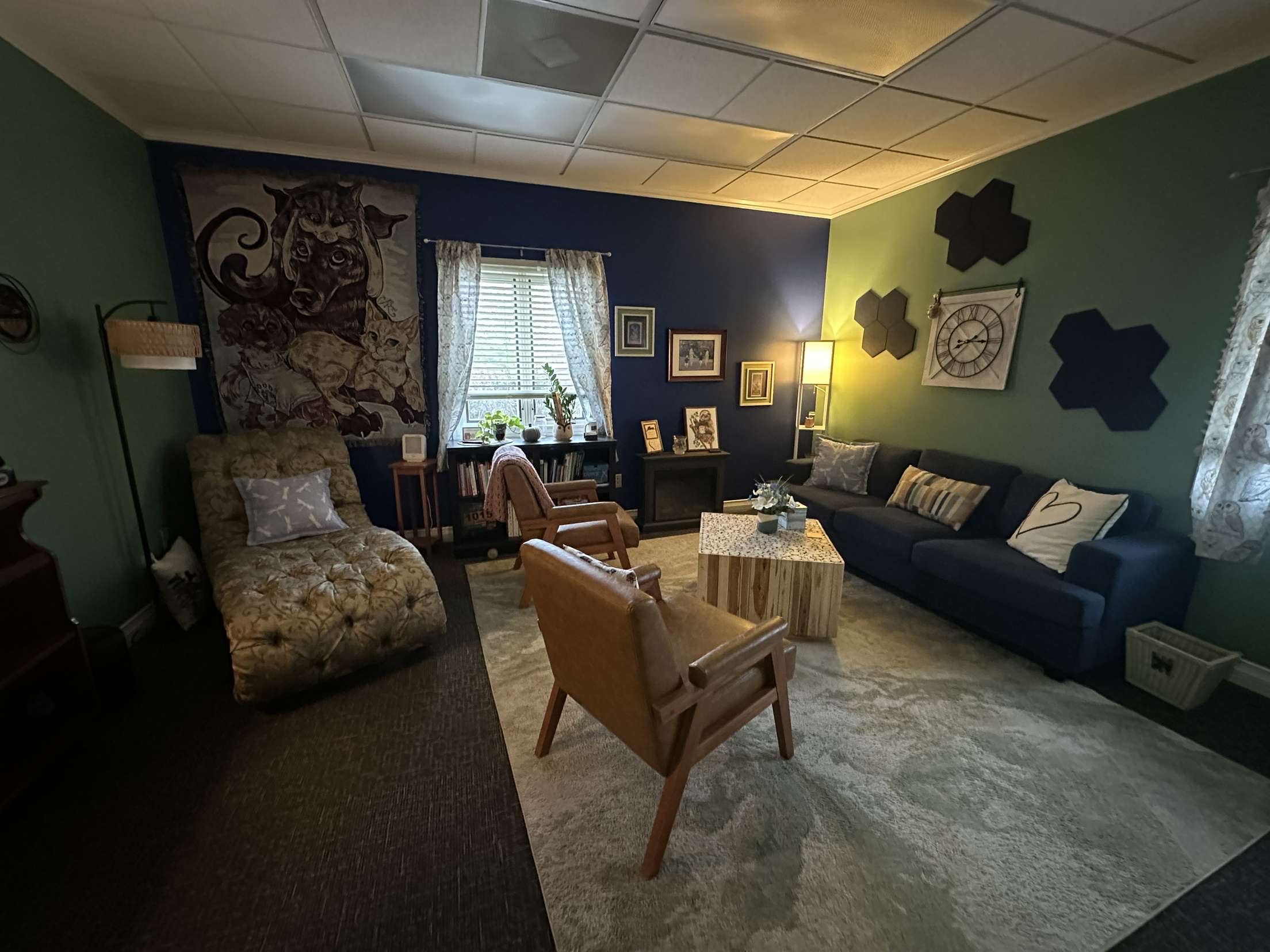 Comfortable therapy office interior