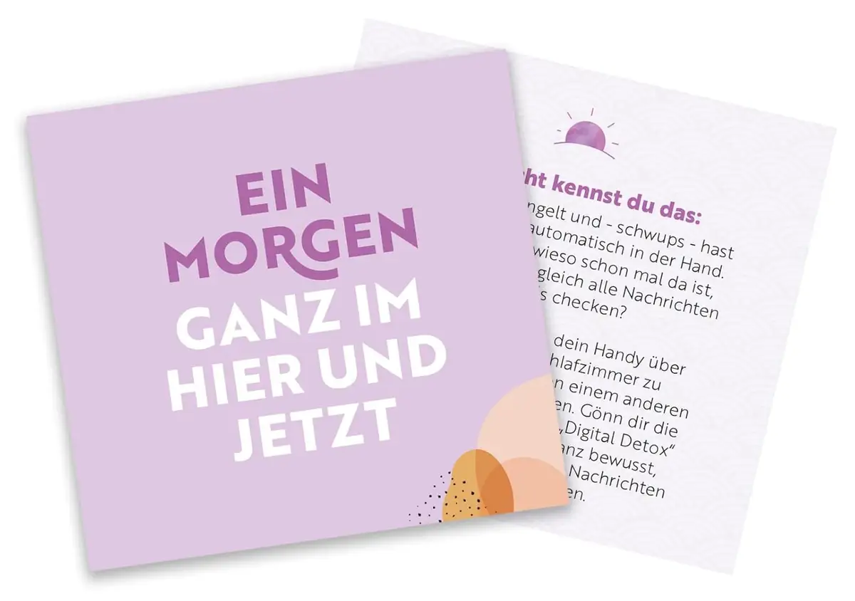 3-Minuten-Achtsamkeit: Kartenbox für Entspannung