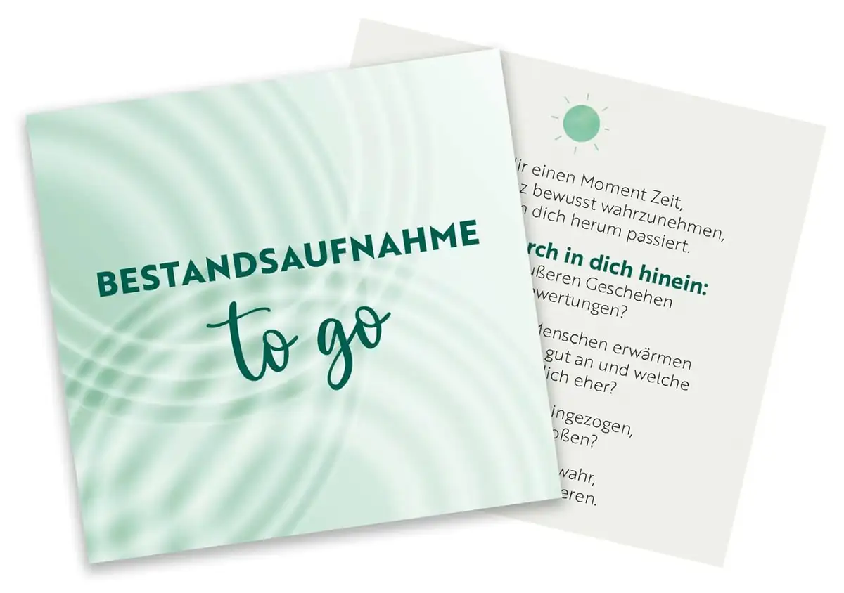 3-Minuten-Achtsamkeit: Kartenbox für Entspannung