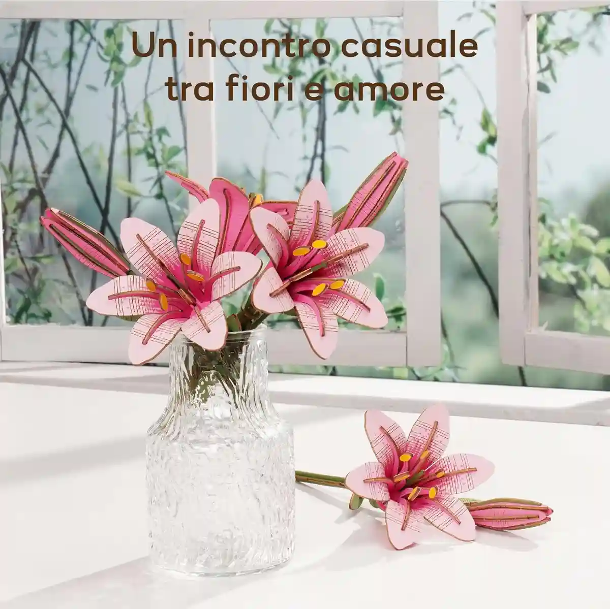 3D Puzzle Rosa Lilien von ROWOOD