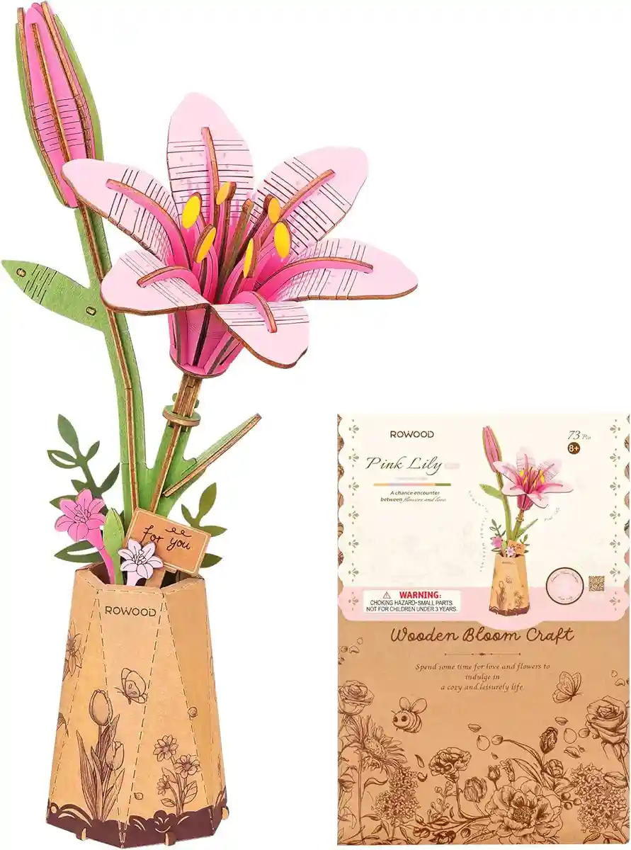 3D Puzzle Rosa Lilien von ROWOOD