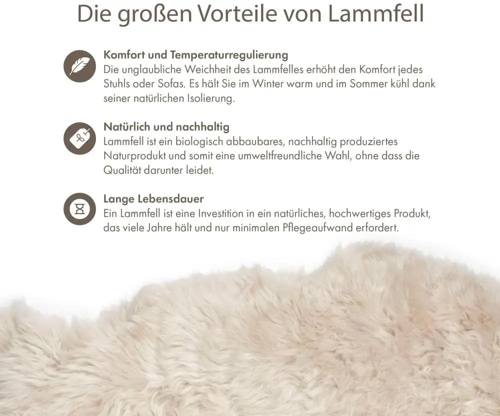 Beiges Lammfell für ein gemütliches Zuhause