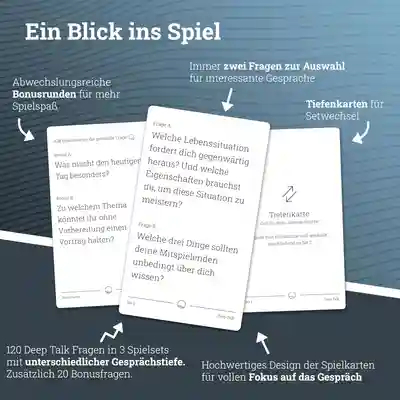 Deep Talk - Gesprächsspiel für tiefgründige Gespräche