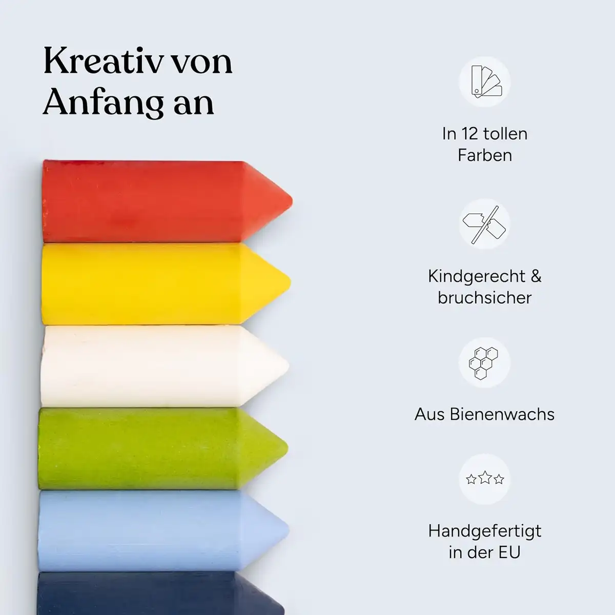 Ehrenkind Wachsmalstifte aus Bienenwachs