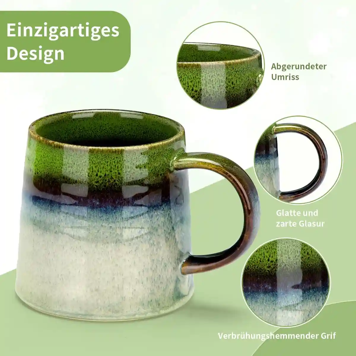 Große Kaffeetasse aus Porzellan