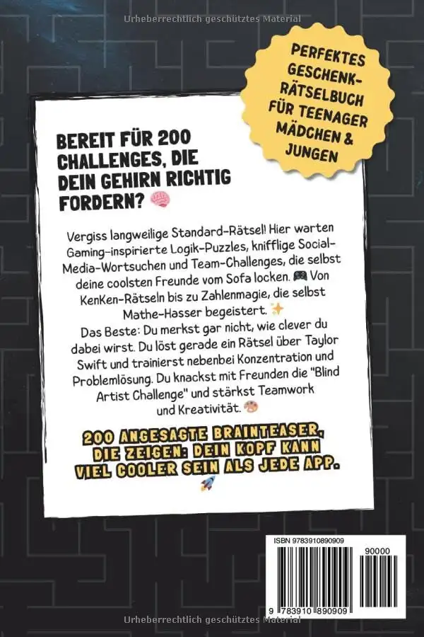 Hirn statt Handy - Rätselbuch für clevere Teenager