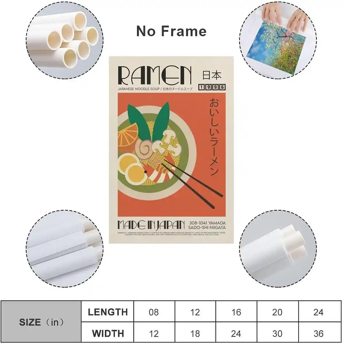 Japanisches Sushi-Ramen-Küchen-Poster