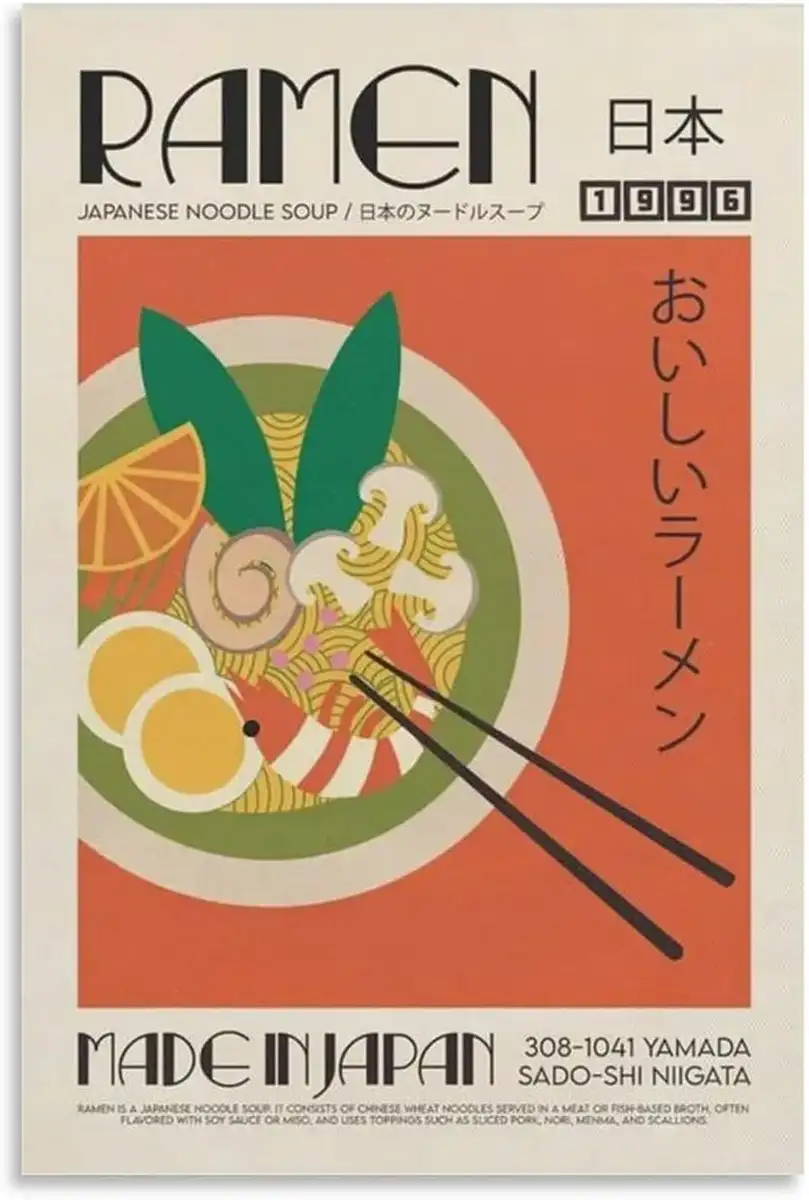 Japanisches Sushi-Ramen-Küchen-Poster