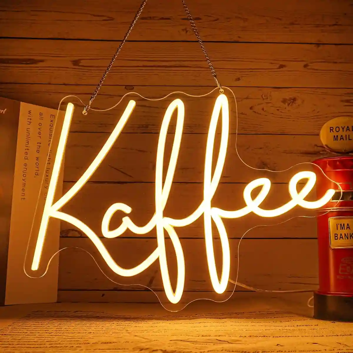 Kaffee Neonlicht