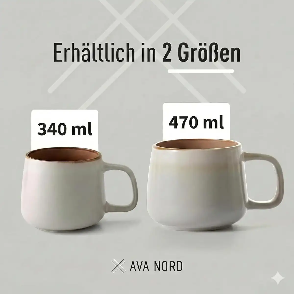 Keramik-Kaffeebecher 4er-Set