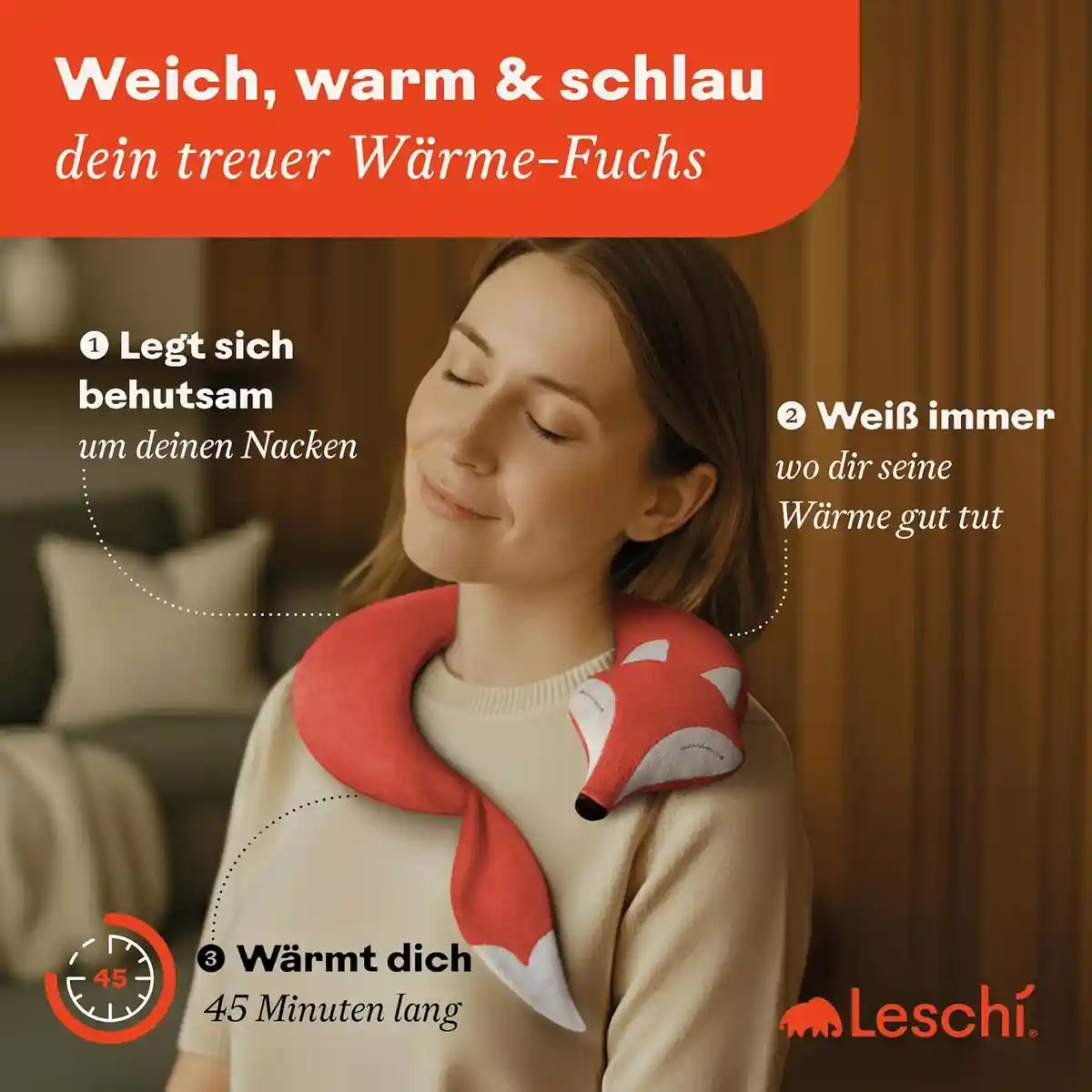 Leschi Wärmekissen Fuchs Noah