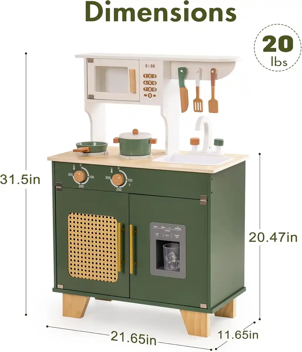 ROBOTIME Retro-Spielzeugküche aus Holz