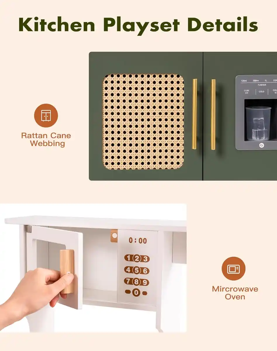 ROBOTIME Retro-Spielzeugküche aus Holz