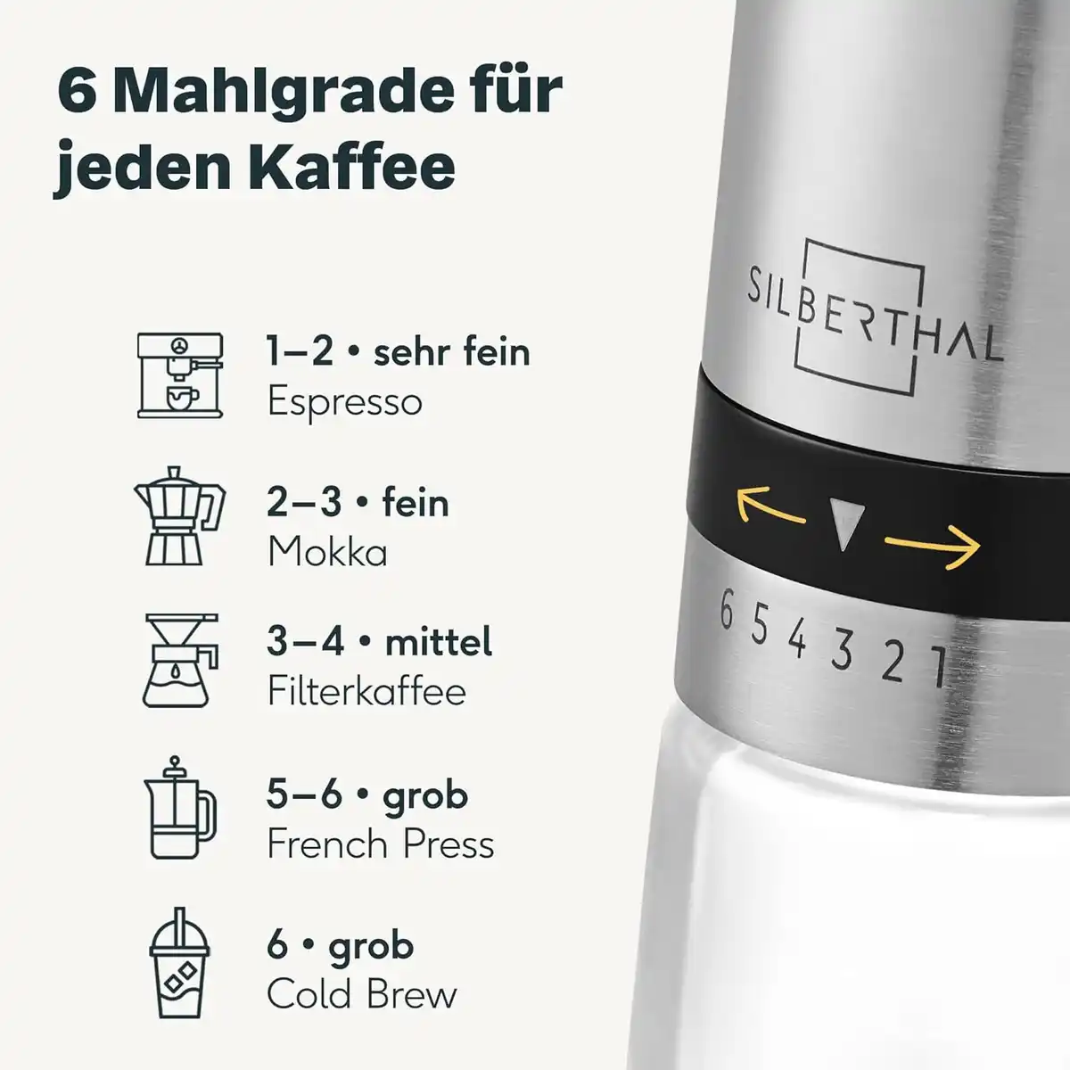 SILBERTHAL Manuelle Kaffeemühle