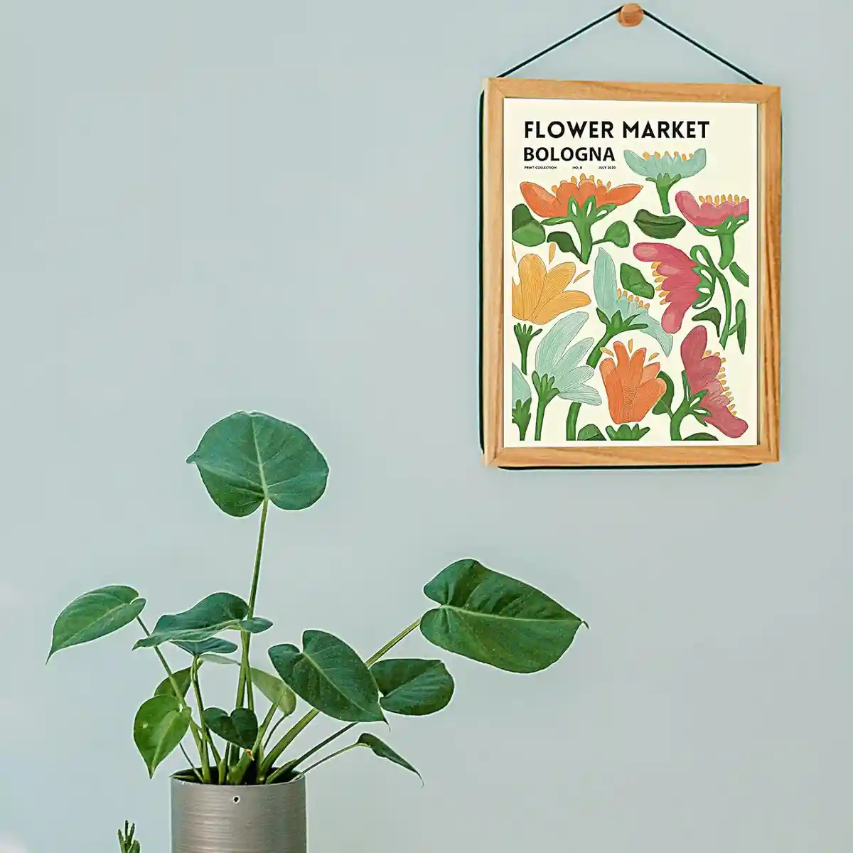 Stilvolles Blumen Bilder Set