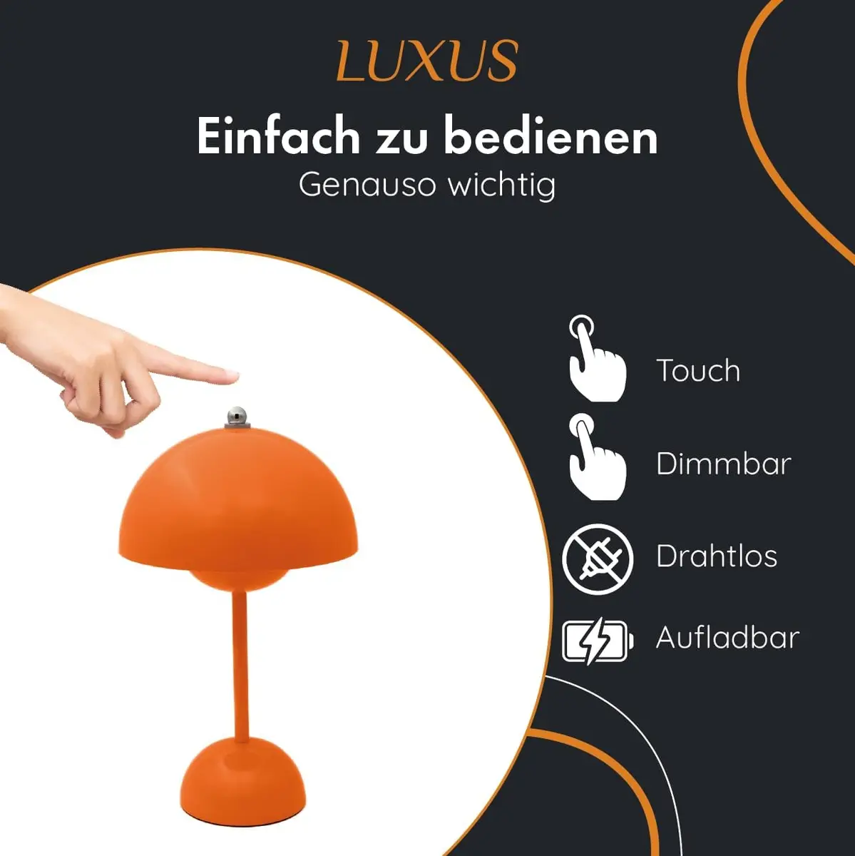 Tischlampe Touch Deluxe Josephine