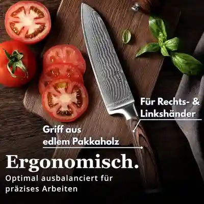 Wakoli Santoku Damastmesser