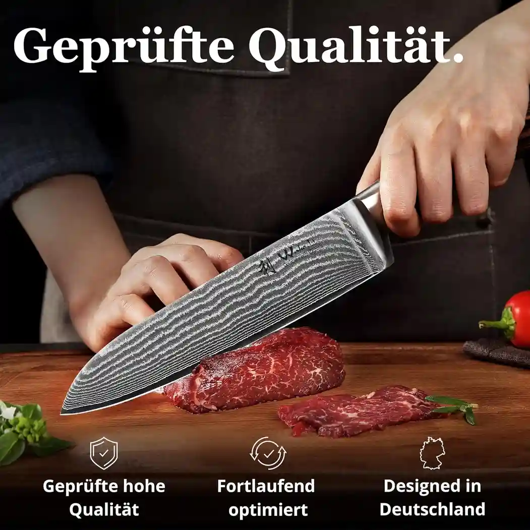 Wakoli Santoku Damastmesser